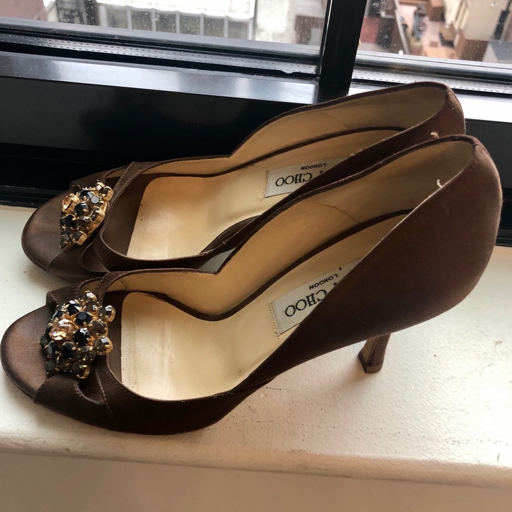 Jimmy Choo Jeweled Pumps.